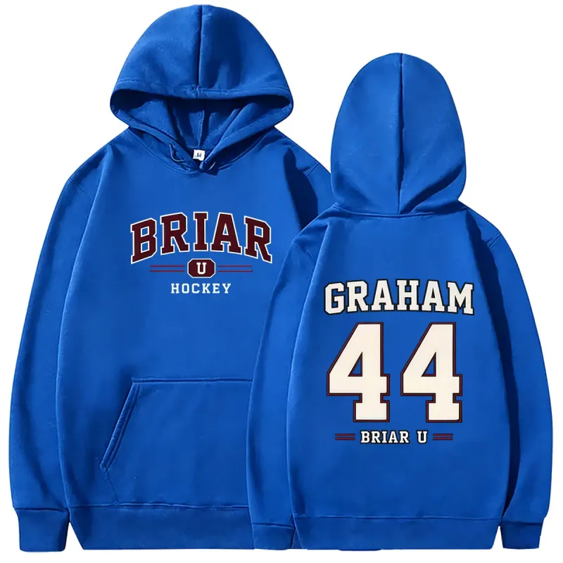 Off Campus Briar University Hockey Graham 44 Graphic Hoodie Men Women Vintage Oversized Sweatshirt Male Fashion Pullover Hoodies — image 7