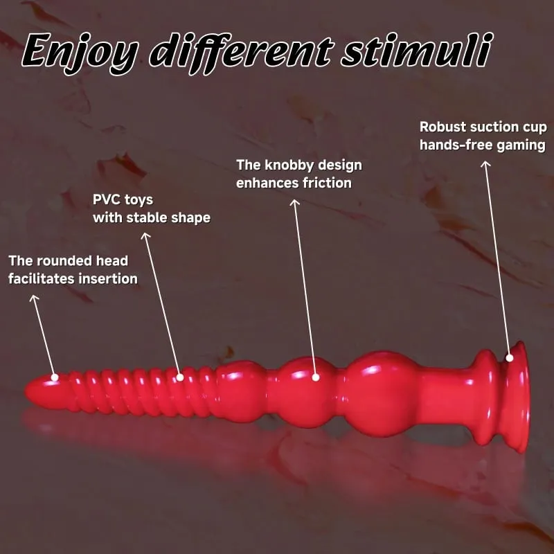 Soft PVC Gourd-Shaped Anal Beads Textured Anal Plug Suction Cup Anal Plug Prostate Massager Adult Sex Toys for Couples Unisex — image 4