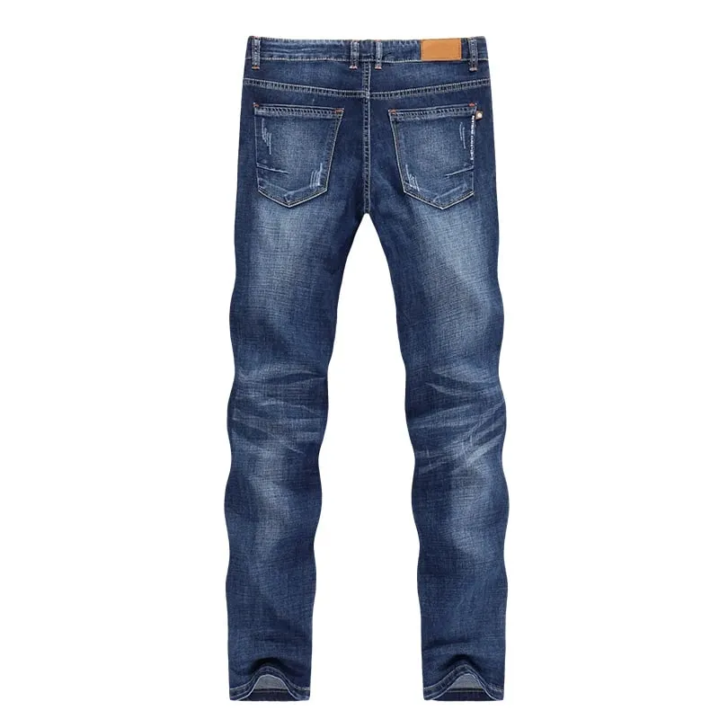 Farmer Férfi Nyár 2024 Vékony kék vékony, egyenes farmer nadrág alkalmi divat férfi nadrág teljes hosszúságú cowboys férfi Homme Jean — image 2