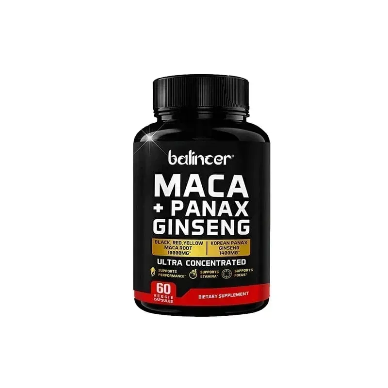 Maca és ginzeng kapszula 10000mg (sárga+piros+fekete) kivonat Erő állóképesség izomtömeg energia és izomtámogatás — image 8