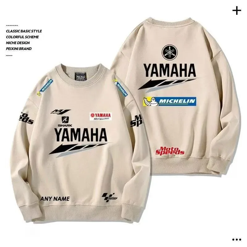 Yamaha 2026 Spring outdoor street cotton men's hooded pullover long-sleeved motorcycle riding jacket loose women's sportswear GP