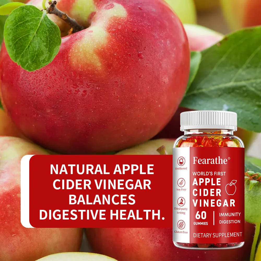 Apple Cider Vinegar Gummies - 60 Vegan Gummies - ACV Supplement for Detoxification Metabolism Energy Digestion & Gut Health — image 3