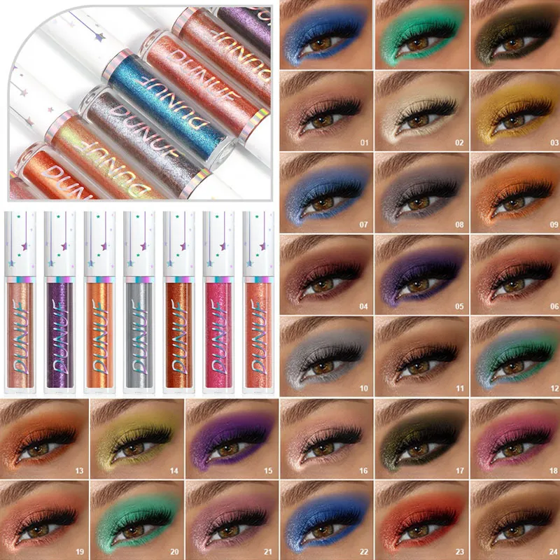 24color Eyeshadow Stick Liquid Eyeliner Metallic Color Green Pearlescent Glitter Eye Shadow Waterproof High Gloss Μακιγιάζ Pigment — image 2