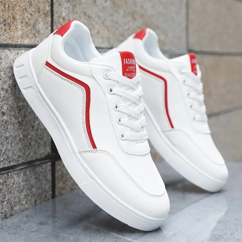 Λευκά Βουλκανιζέ Sneakers για Άντρες Flats Άνετα Παπούτσια Lace Up Fashion Plus Size 39-48 Φθινόπωρο Άνοιξη — image 3