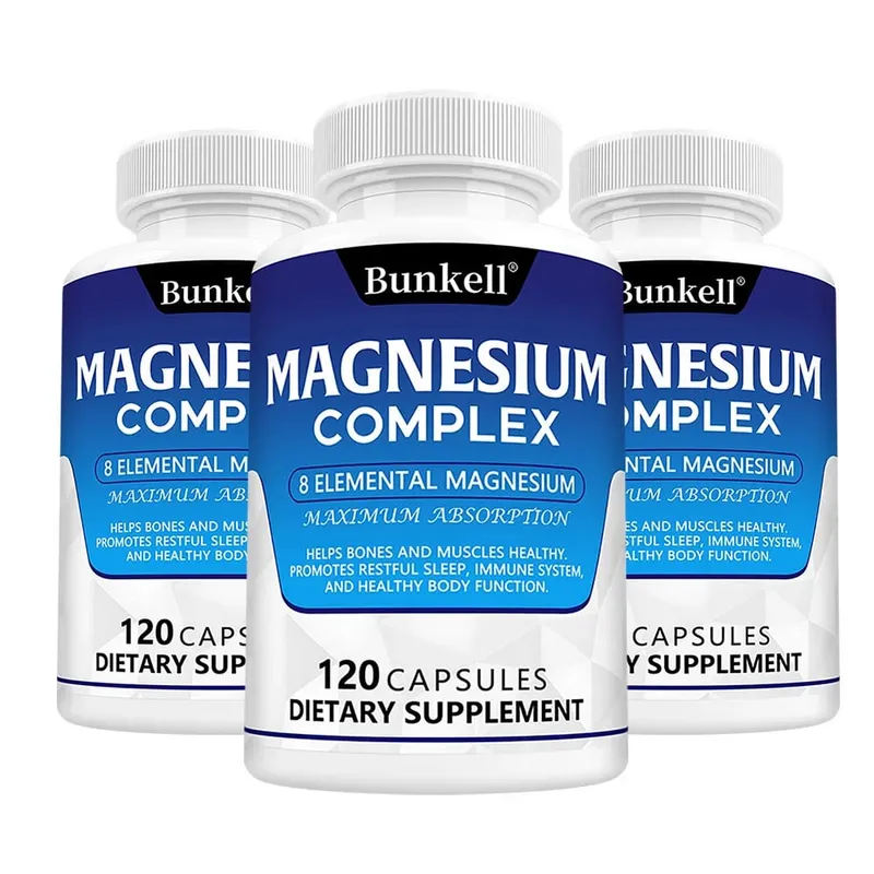 Magnesium Complex 120 kapszula – Csontizmok és szív egészségének kiegészítője, alvástámogató izomlazítás, stressz és szorongás enyhítése — image 9
