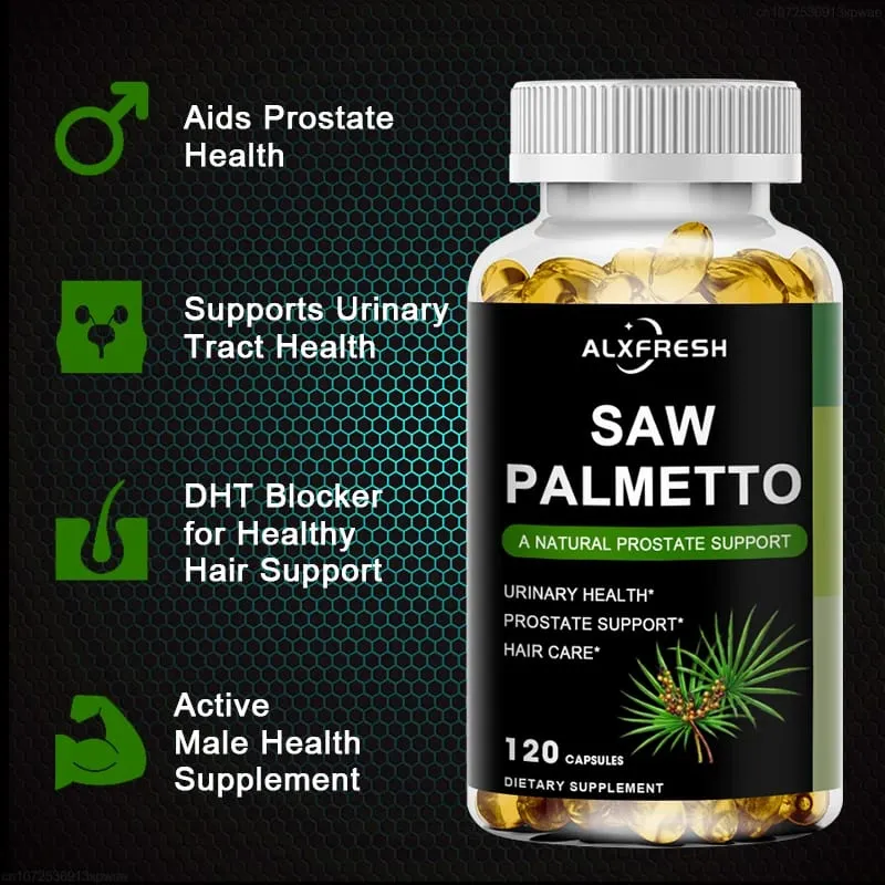 Alxfresh Prostate Health Supplement Natural Saw Palmetto Extract που υποστηρίζει κάψουλες για την ανάπτυξη του προστάτη και της τρίχας για άνδρες και γυναίκες — image 4