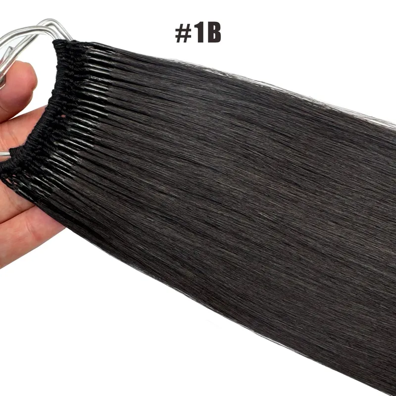 Straight Korea Δημοφιλή Cotton String Twins Hair Extensions Brazilian Remy Hair 0,5G/Pcs Keratin I-Tip Human Hair for Woman — image 9