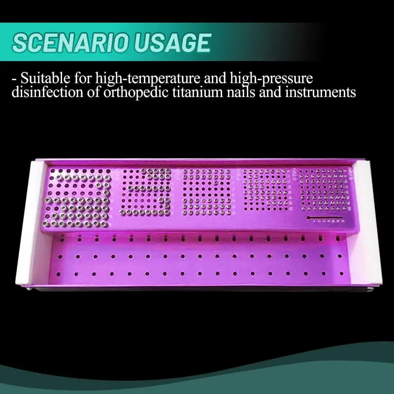 Pet Screw Box Κουτί αποστείρωσης από κράμα αλουμινίου Ορθοπεδικό βιδωτό όργανο αποστείρωσης κουτί αποθήκευσης Θήκη,Εργαλεία μακιγιάζ — image 5