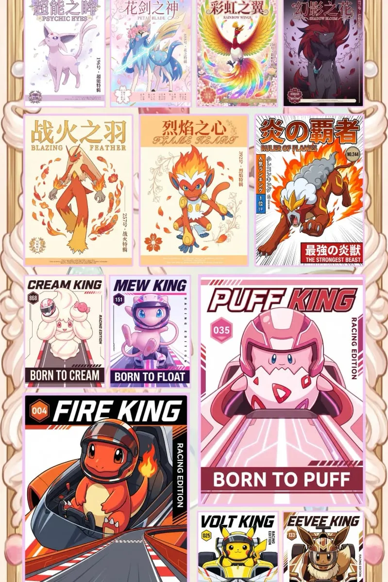 Cartes Pokémon du Studio créatif WuXian, planches acryliques de taille A5, à collectionner, personnages de dessins animés, cadeaux pour fans, vente en gros, nouvelle collection 2026 — image 4