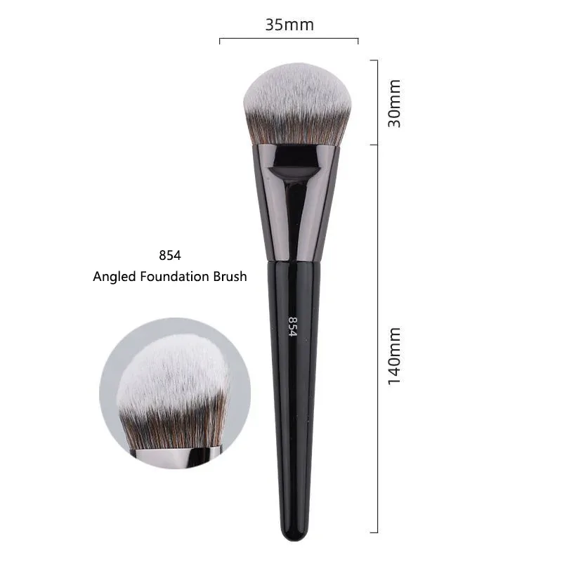 1pc Pro pinceaux de maquillage fond de teint poudre ventilateur maquillage brosse Contour 3D pointillé fard à paupières correcteur angle sourcils ombre outils