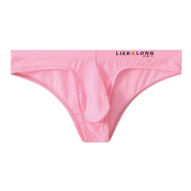 Panlalaking Briefs Bikini Sexy Underwear Men Ice Silk Penis Pouch Briefs Cuecas Calzoncillos Hombre Slip Gay Solid Lingerie ng Lalaki — image 23