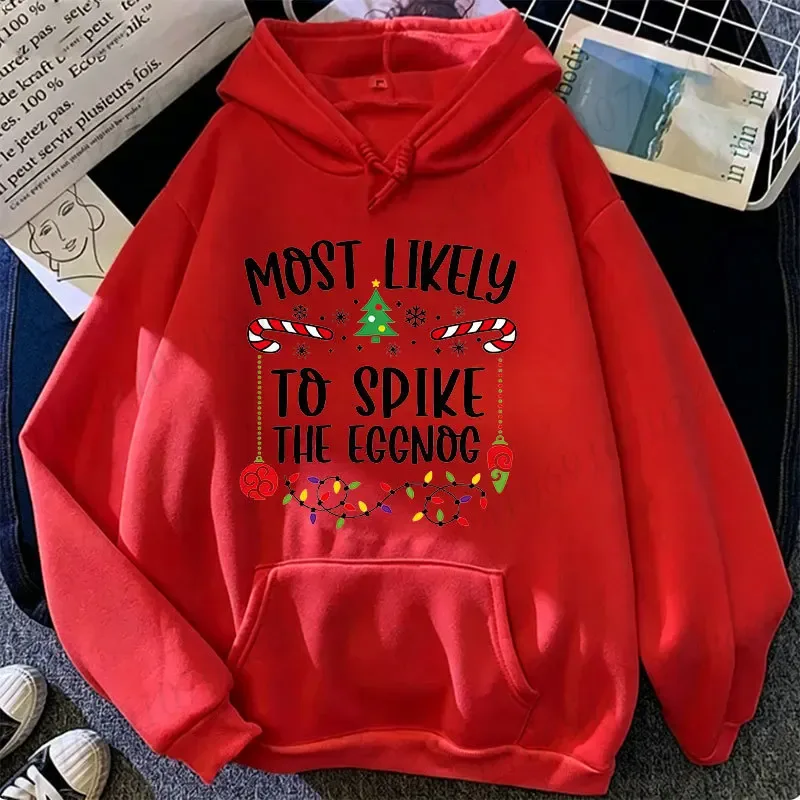 Pinakamalamang Sa Pasko Family Hoodies Nakakatawang Slogan Group Sweatshirts Xmas Gingerbread Man Print Hooded Hoody Holiday Party Top — image 12