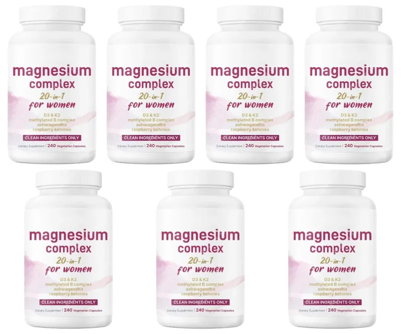 Magnesium Complex for Women Capsules with D3 K2 B12 Biotin & Ashwagandha for Energy Calm & Wellness Support 240 Capsules — image 13