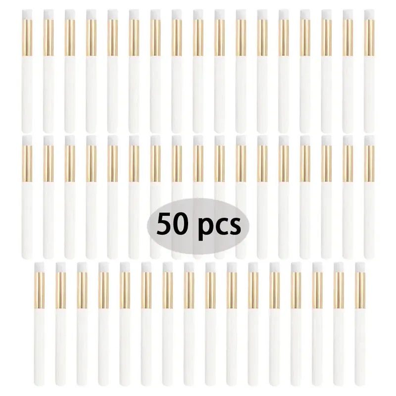 50 יחידות רך הארכת ריסים ניקוי מברשת ריסים שמפו גבות פילינג אף ניקוי מסיר איפור ציוד טיפוח יופי