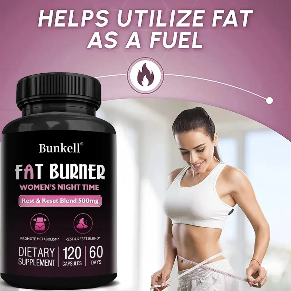 Night Fat Burning Capsules - Enhance Immune System Promote Metabolism Healthy Weight Management 120 Capsules — image 4
