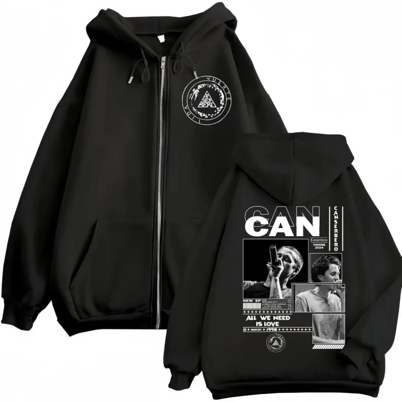 Canserbero All We Need is Love Muerte Vida Merch Zipper Hoodie Men's Fashion Hip Hop Zip Up Sweatshirts Casual Fleece Pullovers — image 14