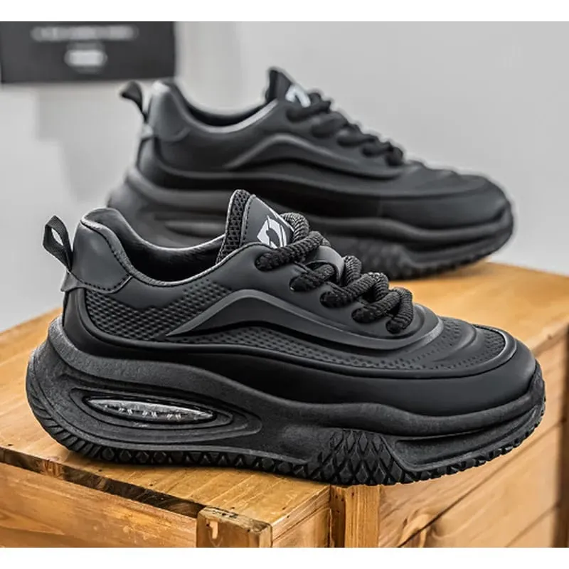 Spring Summer Men Sneakers Platform Casual Shoes Retro Chunky Dad Footwear Streetwear Lace Up Walking Male Running Shoes — image 2