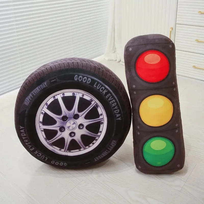 Σειρά φαναριού 40 εκατοστών Μαξιλάρι Stop Traffic Light Roadblock Tire Creative βελούδινα παιχνίδια Κατάλληλα για δώρα για παιδιά στο σπίτι Δώρα για αγόρια