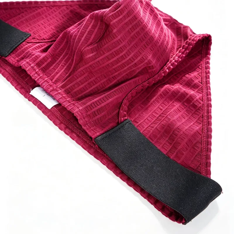 Men Vertical Stripe Mesh Bikini Briefs 3D Pouch Underwear Low Waist Elastic Waistband Breathable Male Panties DP911 — image 3