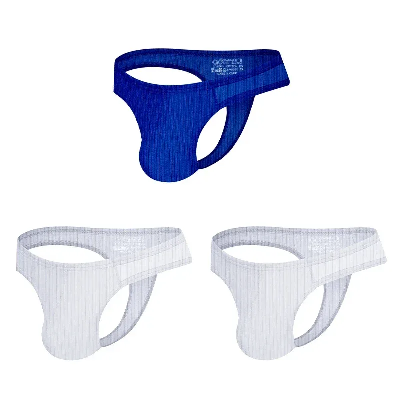Cotton Men's Big Pouch Thong Panties Men Cotton Sports Running Underwear Comfortable Seamless Male G-string Briefs — image 30