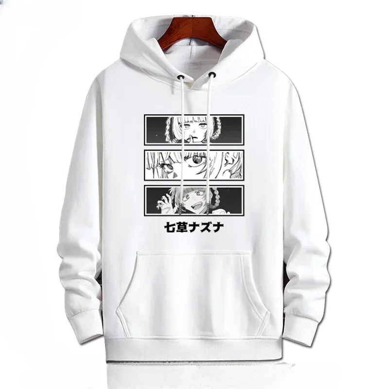 Y2K GECENİN anime ÇAĞRISI NAZUNA Nanakusa Komik Kapüşonlu Hip Hop Baskılı Sweatshirt Poleron Hombre Sokak Giyimi Harajuku Eşofman Takımı