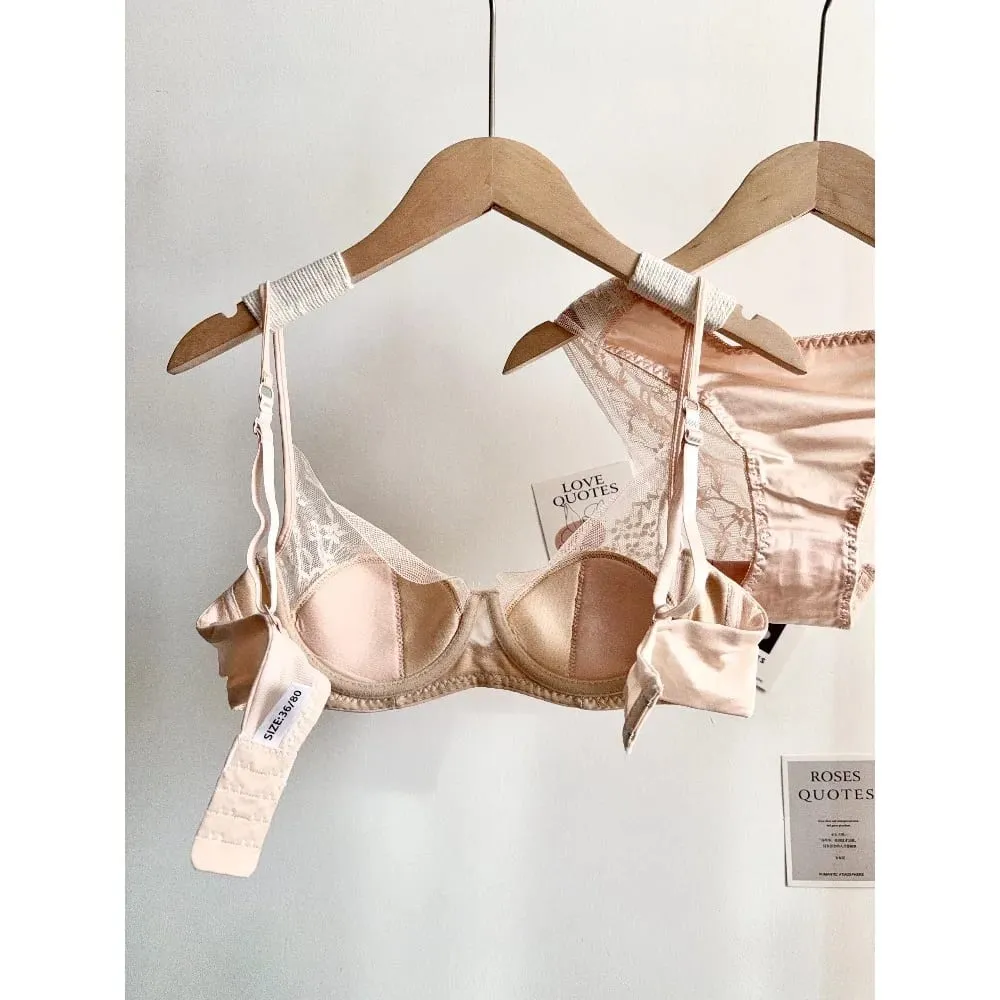 Γυναικεία Δαντελένια Εσώρουχα Μαλακά Underwire Thin Cup Push-Up Σετ εσώρουχα εσώρουχα Comfort Intimates για μικρό μπούστο S-XL καθημερινά εσώρουχα — image 7