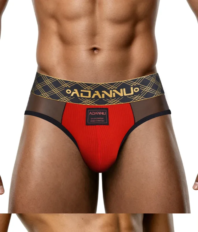 Luxury Ice Silk Men's Underwear with Gold Thread Embroidery Waistband Ultra-Thin Transparent Mesh Quick-drying Briefs for Men — image 14