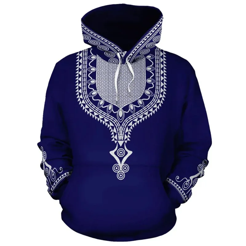 African Ethnic Tribes Unique Graphic Hoodie For Men Ethnic Printed Clothing Hooded Coat Loose Harajuku Street Vintage Hoodies — image 3