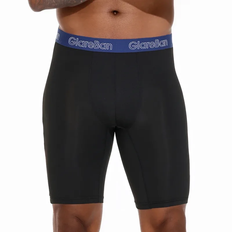 4 Pieces Mixed Colors Quick-Dry Long Leg Boxer Briefs Underpants Underwear For Home And Sports Hight Quality Male Panties Pants — image 9