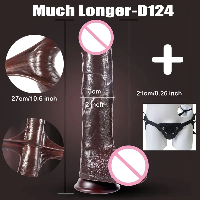 Strapon Big Penis Realistic Dildos Skin Sliding Foreskin Testicles Dildo Anal Vaginal Dick Plug Adult Sex Toys for Women