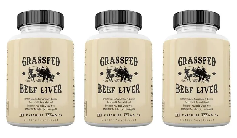 Fűvel táplált marhamáj kapszula 500 mg minden legelőn nevelt szarvasmarha máj-kiegészítő, nem GMO 180 kapszula — image 8