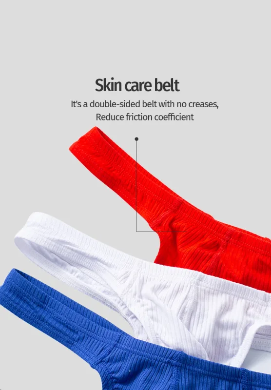 Cotton Men's Big Pouch Thong Panties Men Cotton Sports Running Underwear Comfortable Seamless Male G-string Briefs — image 13