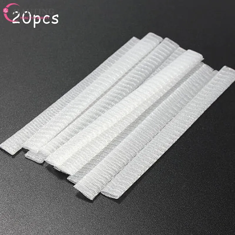 Filet de protection en maille Flexible, 20 pièces, gaine de couverture, brosses de maquillage cosmétiques blanches, outil pratique de maquillage — image 3