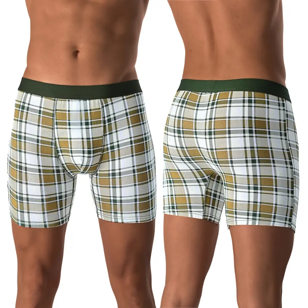 5pc conjunto mid-long aleatório algodão boxer shorts roupa interior masculina cuecas para homem boxershorts desliza calcinha macia cuecas de marca — image 7