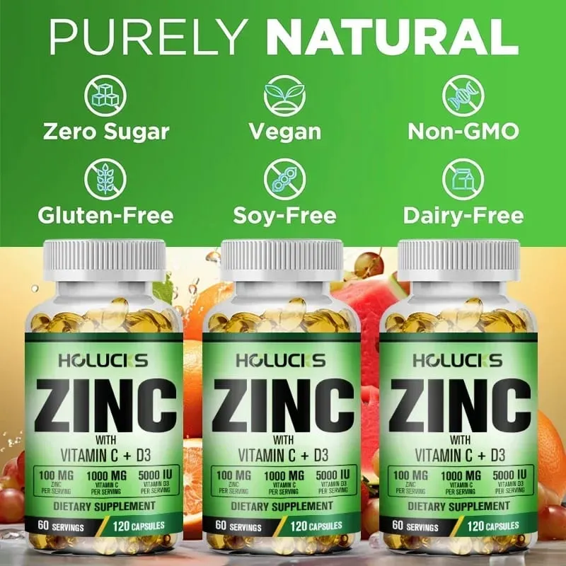 Buy 2 Get 2 Free! Zinc Capsules Support Strong Immunity & Overall Vitality Respiratory Health & Strong Bones Antioxidant — image 6