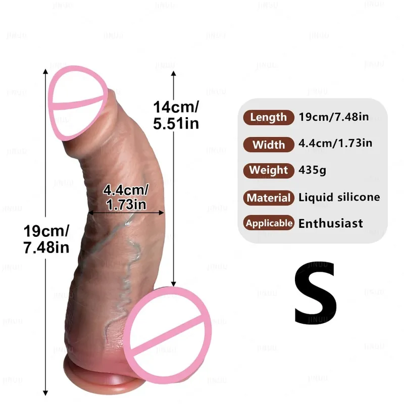 Makatotohanang 3 Sukat Phimosis Dildo Makatotohanang Ari ng Lalaki Malambot Silicone Mga Maselang Panlalaki Vaginal Masturbation Suction Cup Dick Babae Anal Sex — image 9