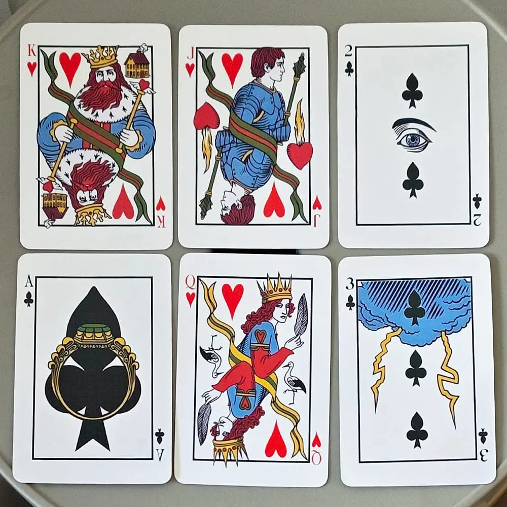 9*6cm The Playing Card Deck Vintage Art Fortune Telling & Divination Cards 54 Pcs Full Set Poker Deck Double-embossed — image 2