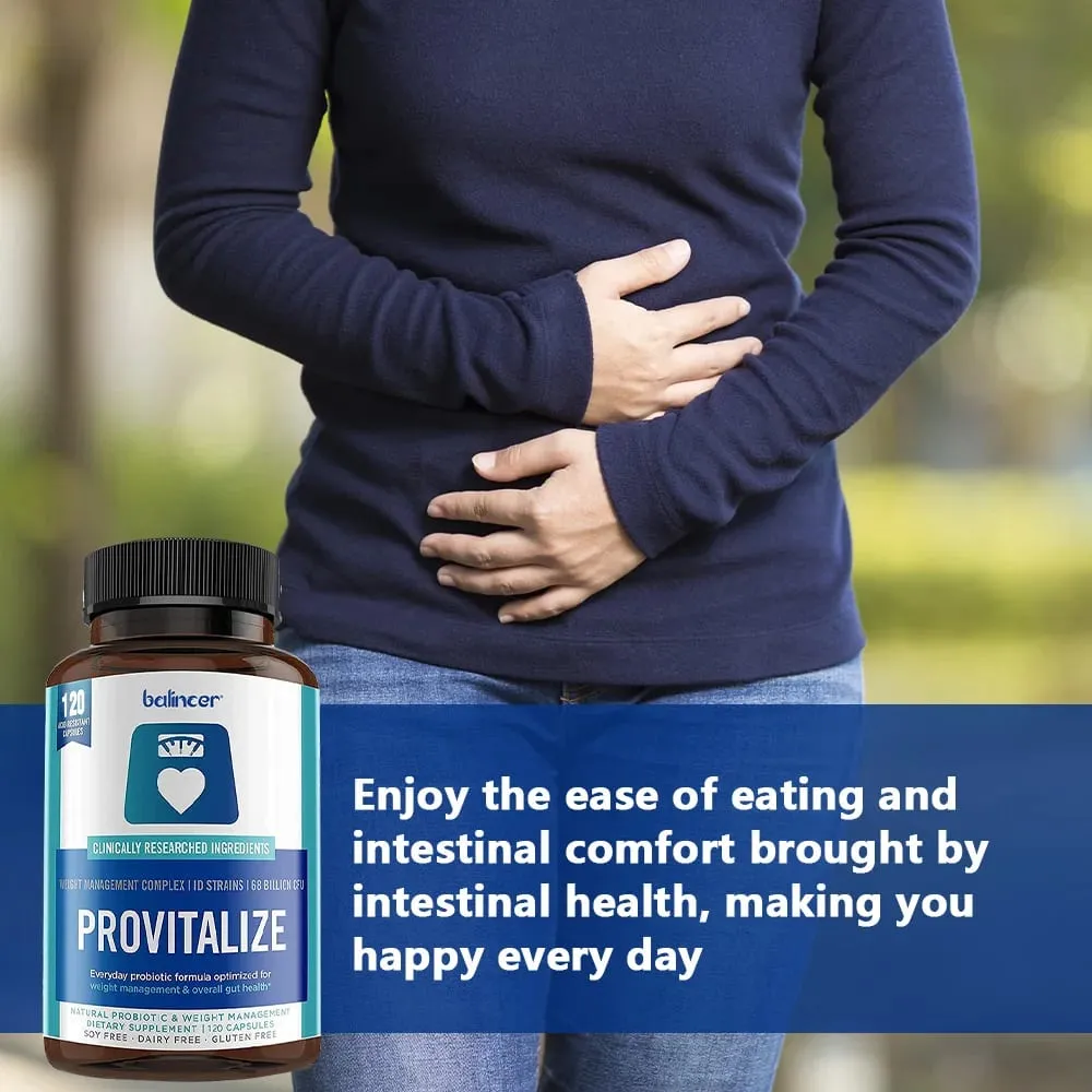 Provitalize Capsules - Women Probiotics + Moringa Weight Management Immune Health & Gut Health Support 30/60/120 Caps