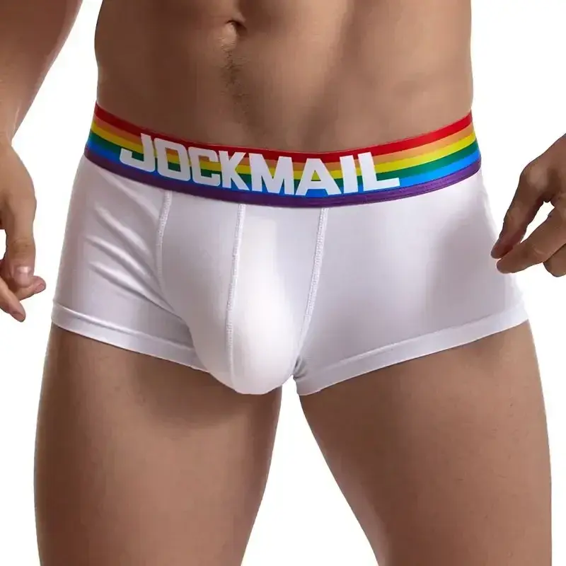 Regnbågsbälte Man Kalsonger Boxershorts Bomull Herr Boxers Herr Andas Underkläder Herr Trosor Mjuka Boxershorts Balck White — image 3