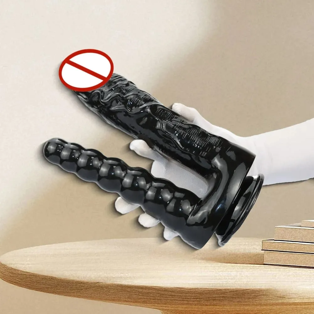 Óriás, kétfejű dildo anális dugó, dupla beillesztés, stimulálja a hüvelyi anális tágítót, felnőtt szexjáték leszbikus nők számára — image 3