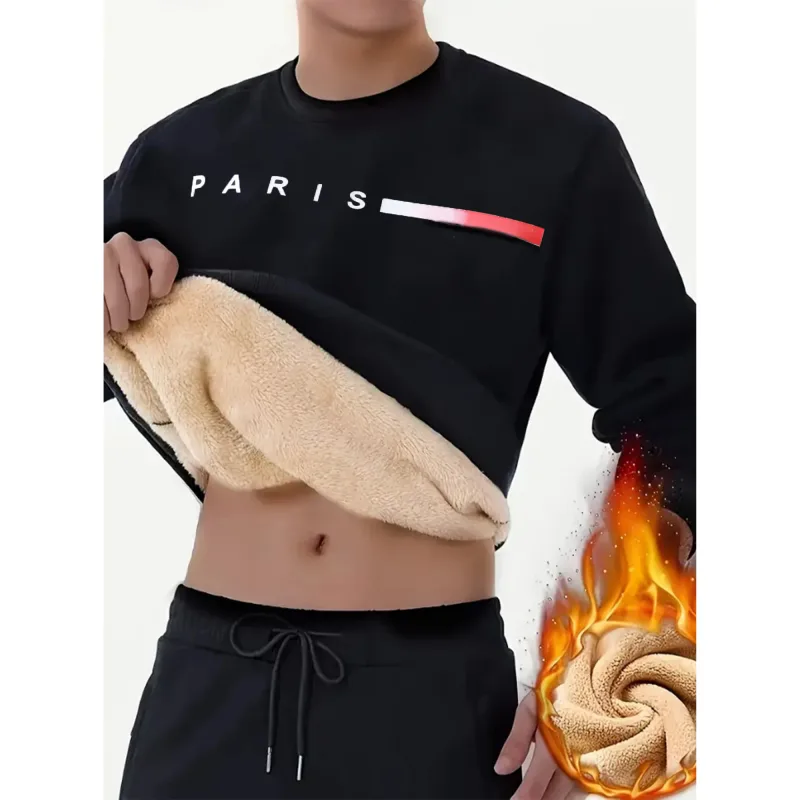 Cashmere round neck men's winter thick cashmere sa ilalim ng mainit na katsemir