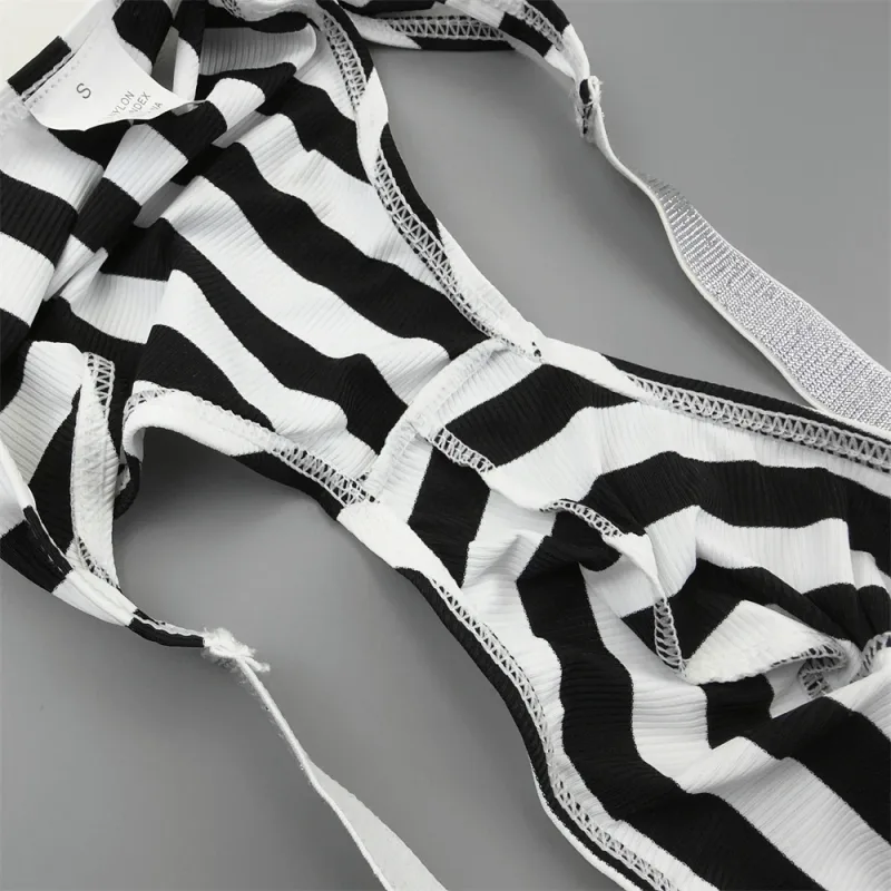 Lalaking Striped Shiny Belt na may Sexy High Fork Brief na Elastic at Kumportableng Bulge Pouch Panty Mabilis na tuyo Low Waist Panlalaking Panloob — image 5
