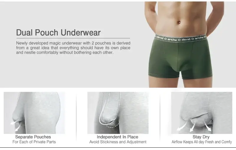 David Archy 3 Pack Mens Underwear Boxer Briefs Basic MicroModal Soft Breathable Mens Dual Pouch Boxers Quick Dry Sports Fitness