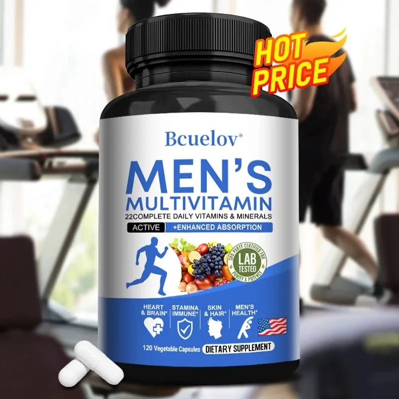 Férfi napi multivitamin – 22 vitamint és ásványi anyagot tartalmazó vegán étrend-kiegészítő az energia immunitás emésztéséért, a bőrért és az általános egészségért — image 3