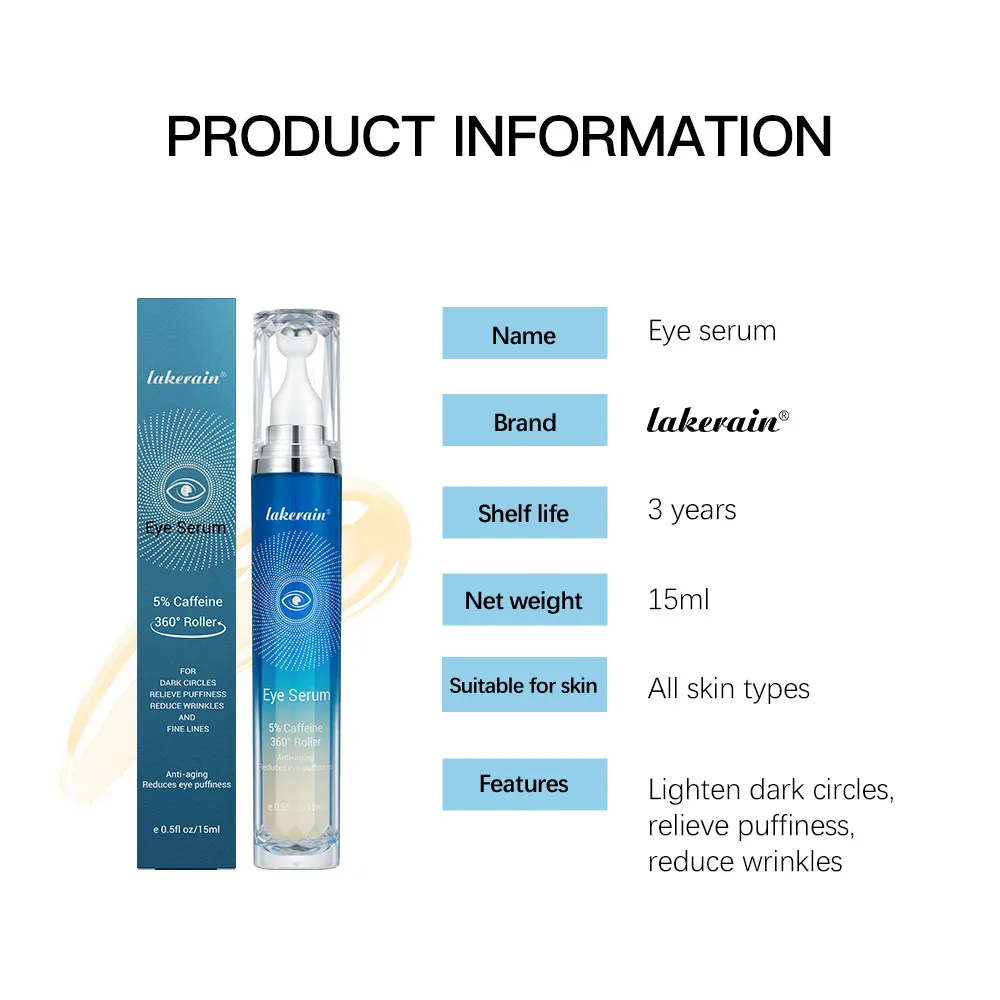 5% Caffeine Eye Serum με 360° Massage Ball Under Eye Roller Cream για μαύρους κύκλους και πρήξιμο που μειώνει τις λεπτές γραμμές των ρυτίδων — image 7