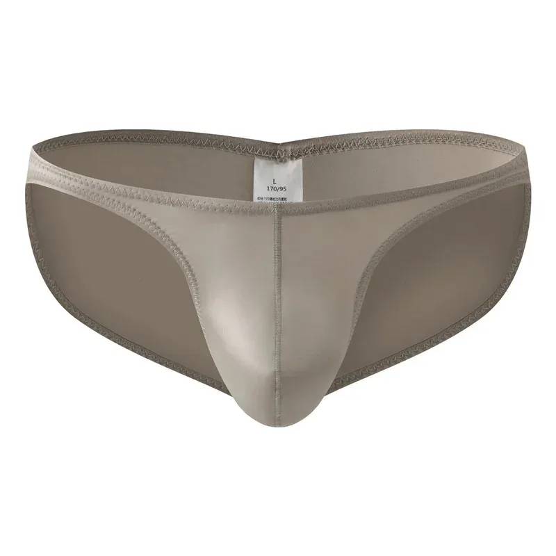 Cuecas de ginástica masculinas de cintura baixa, roupa íntima de cetim suave para treinamento esportivo, musculação, ultrafina, secagem rápida, treino de fitness, levantamento de bunda — image 4