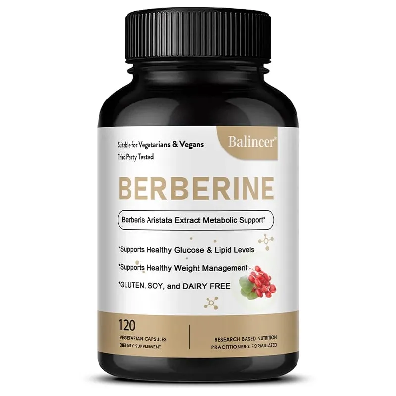 Κάψουλες Berberine 500 Mg - Προωθεί την υγεία του καρδιαγγειακού συστήματος και της χοληστερόλης Υποστήριξη υγιούς διαχείρισης βάρους και ανοσοποιητικού συστήματος