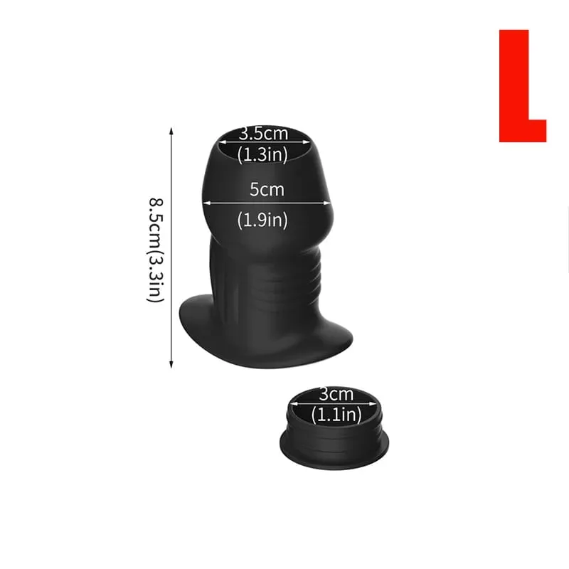 Hollow Speculum Peeking Anal Beads Butt Plug with Stopper Expander Tunnel Enema Anus Dilation Adult Sex Toys for Women Men Gay — image 8