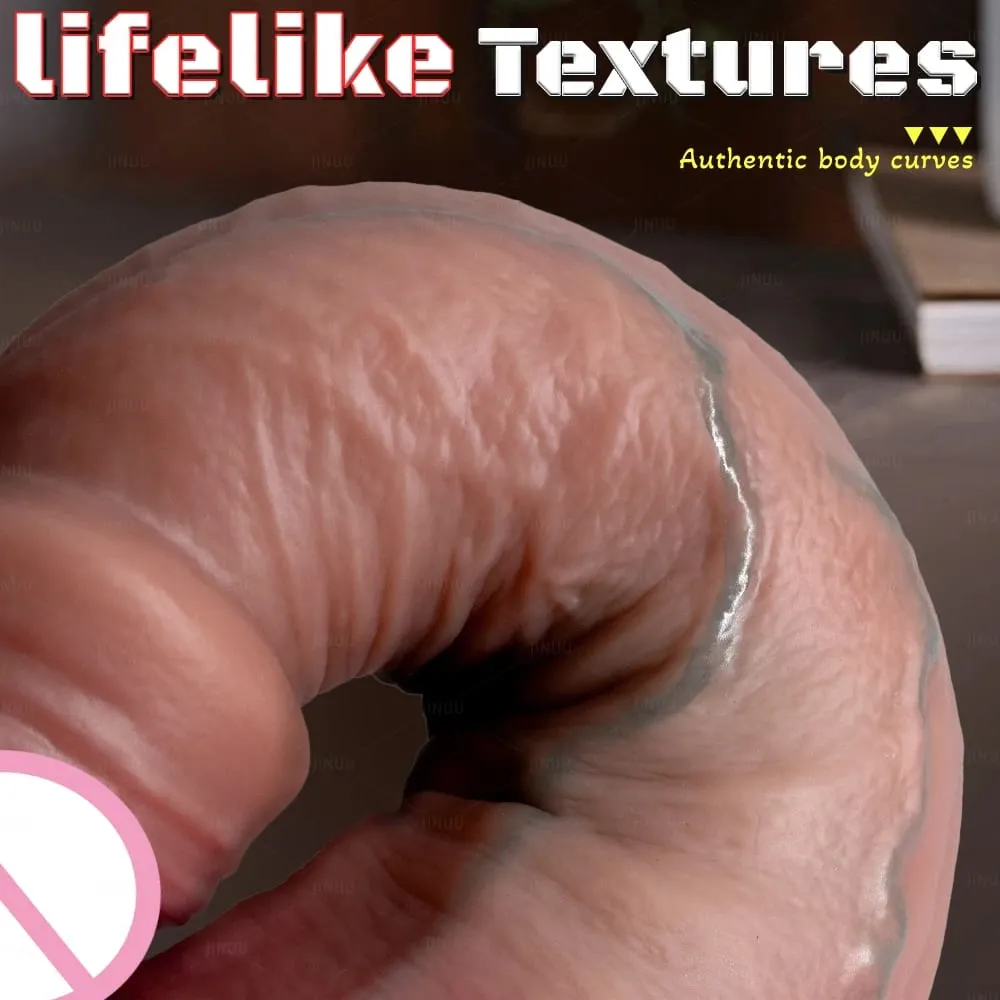 Makatotohanang 3 Sukat Phimosis Dildo Makatotohanang Ari ng Lalaki Malambot Silicone Mga Maselang Panlalaki Vaginal Masturbation Suction Cup Dick Babae Anal Sex — image 6