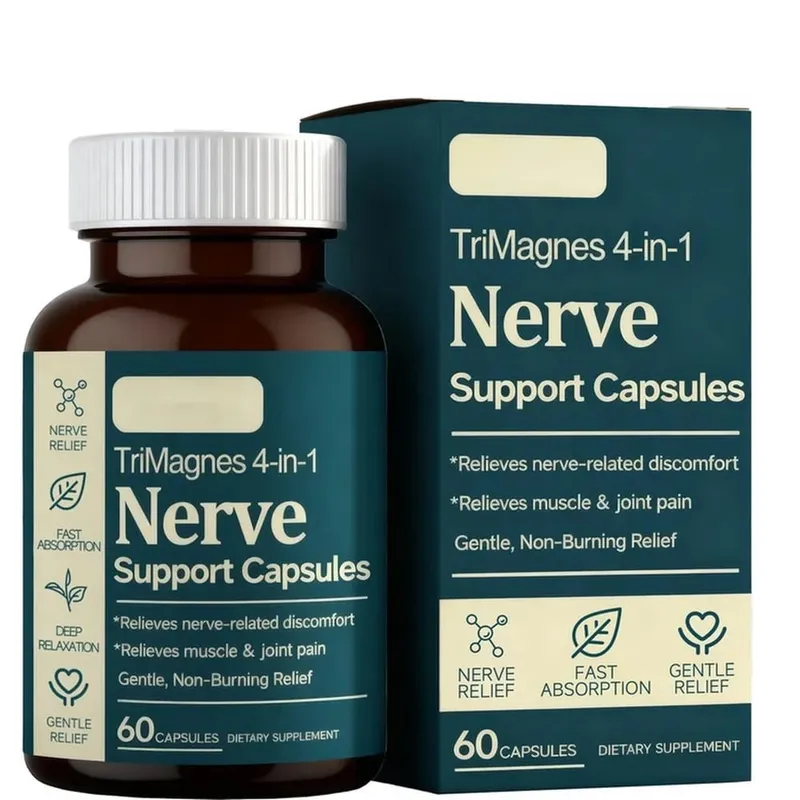 Magnesium Citrate Glycinate Malate Capsules with Turmeric Extract Supports Nerve Health Muscle Relaxation Sleep Wellness 60 Ct